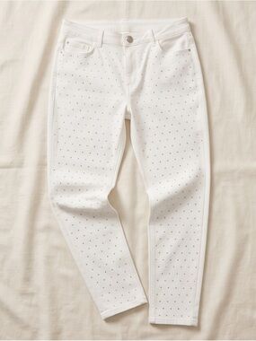NWOT Pristine White Diamond Skinny Jeans